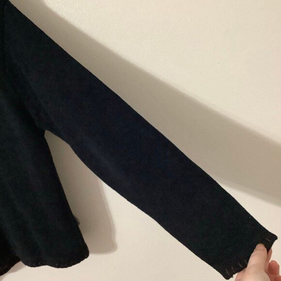 Vintage 90s Wearable Art Novelty Animal Sequin Embroidered Knit Cardigan M Fall - Picture 8 of 11